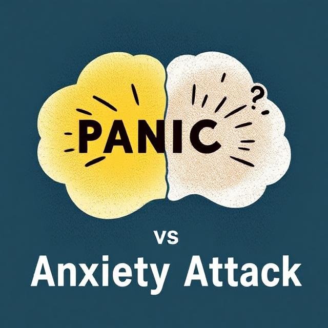 Difference in panic and anxiety attack